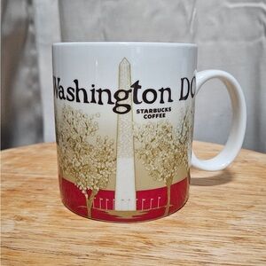Starbucks Washington DC Mug - White and Gold Design Collector Series 2013 14 oz